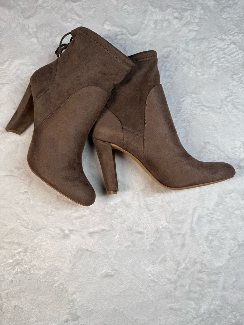 Charles David Micro Suede Bootie “SEMI” Dark Taupe
